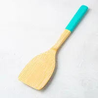 Pebbly Bamboo Turner with  Silicone Handle 12" (Asstd.)