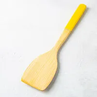 Pebbly Bamboo Turner with  Silicone Handle 12" (Asstd.)