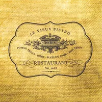 Harman 3-Ply 'Le Vieux Bistro' Paper Napkin - Set of 20 (Natural)