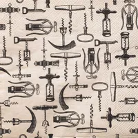 Harman 3-Ply 'Corkscrew' Paper Napkin - Set of 20 (Natural)