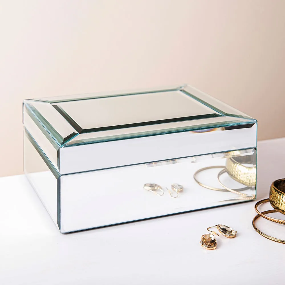KSP Mirror 'Sparkle Mirror' Jewellery Box 21x16x8.5cm (Silver)