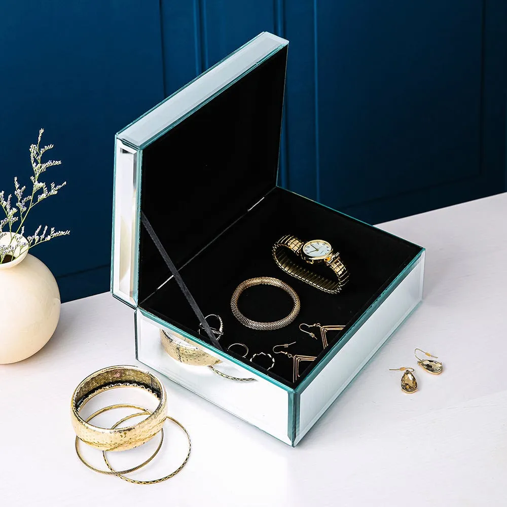 KSP Mirror 'Sparkle Mirror' Jewellery Box 21x16x8.5cm (Silver)