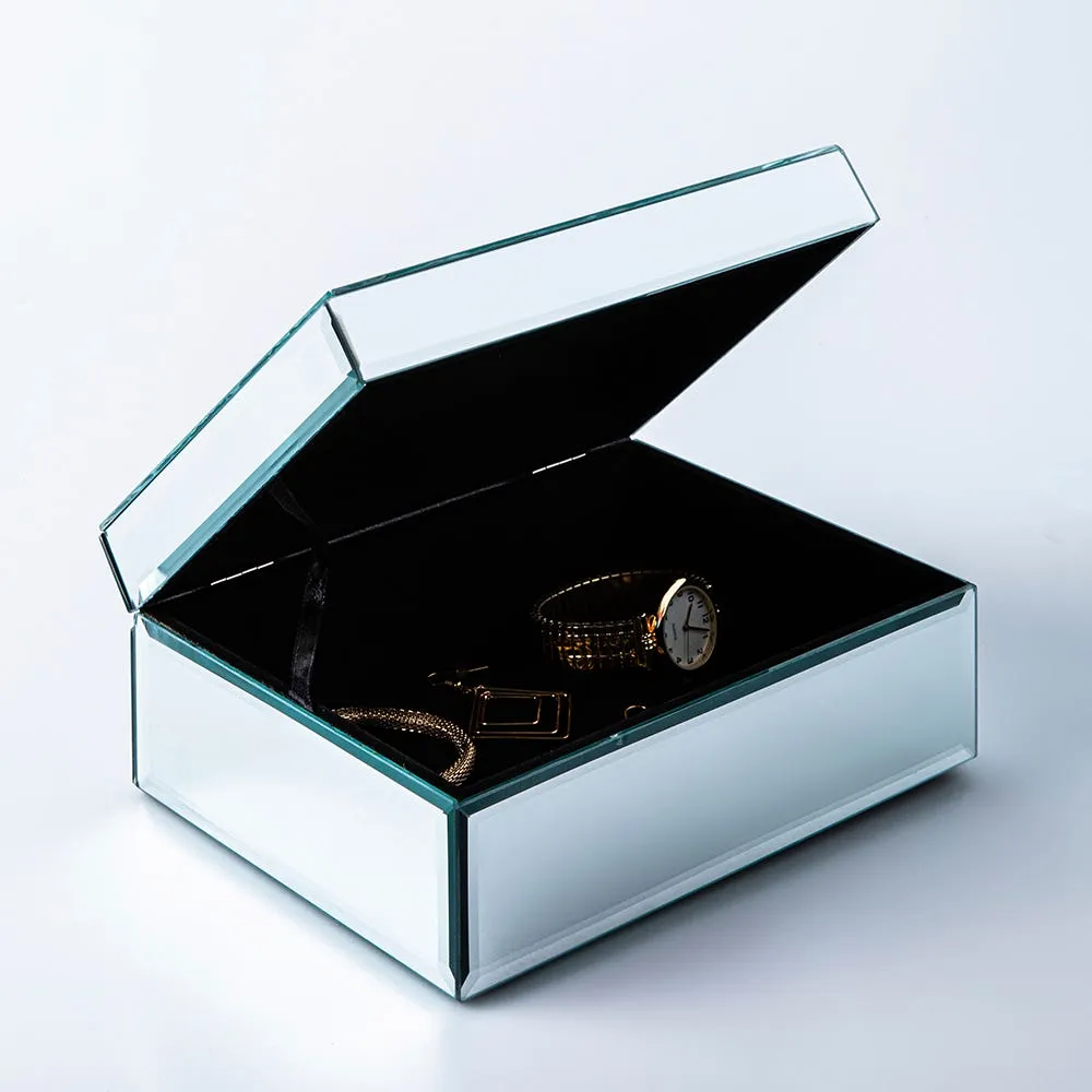 KSP Mirror 'Sparkle Mirror' Jewellery Box 21x16x8.5cm (Silver)