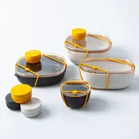 Fuel Leak-Proof Lunch Bowl Container with Lid (White/Clear)