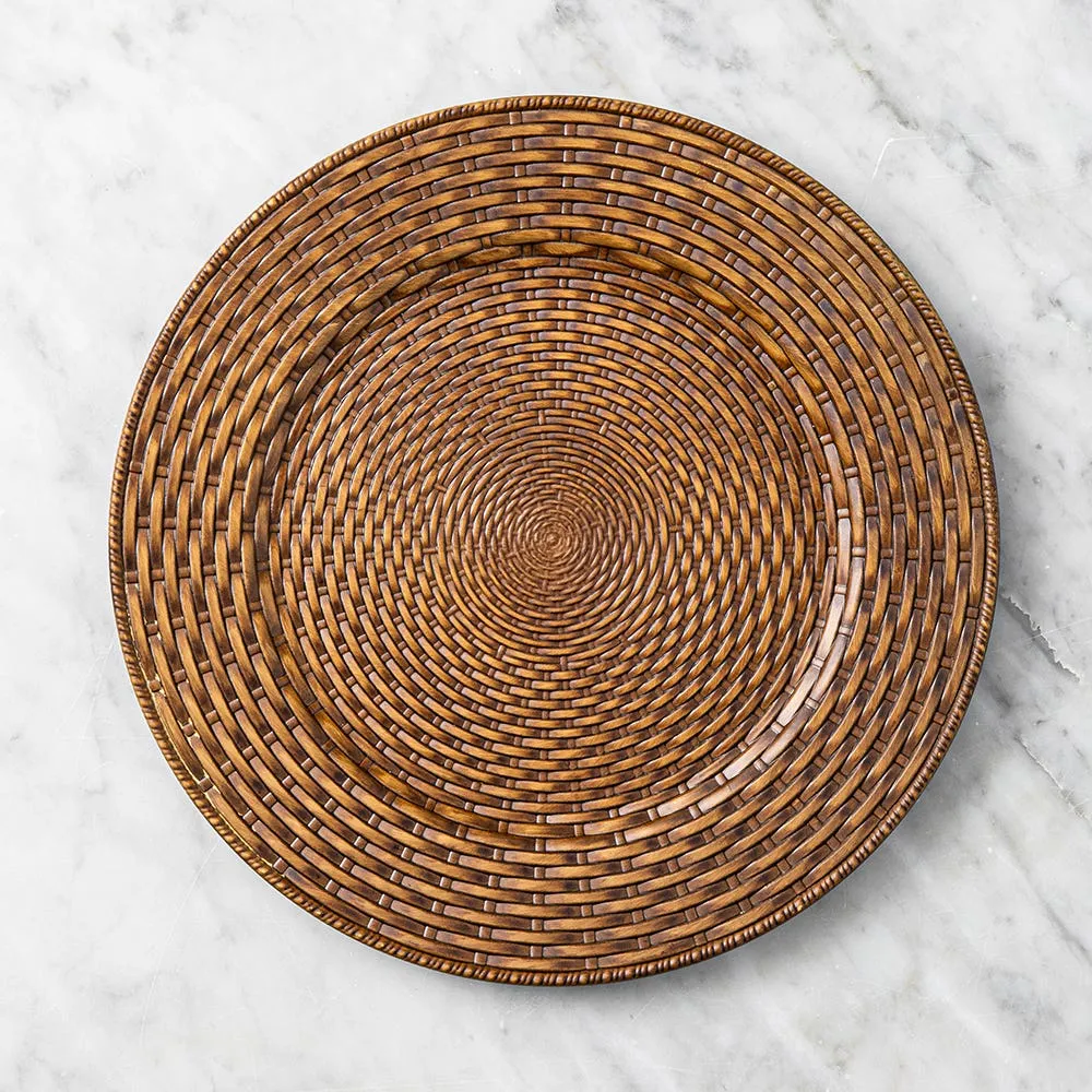 KSP Everyday Charger Plate Rattan 33cm/13" Dia. (Natural)