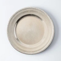 KSP Everyday Charger Plate Braided Rim 33cm/13" Dia. (Champagne)