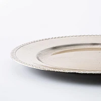 KSP Everyday Charger Plate Braided Rim 33cm/13" Dia. (Champagne)
