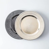 KSP Everyday Charger Plate Braided Rim 33cm/13" Dia. (Champagne)