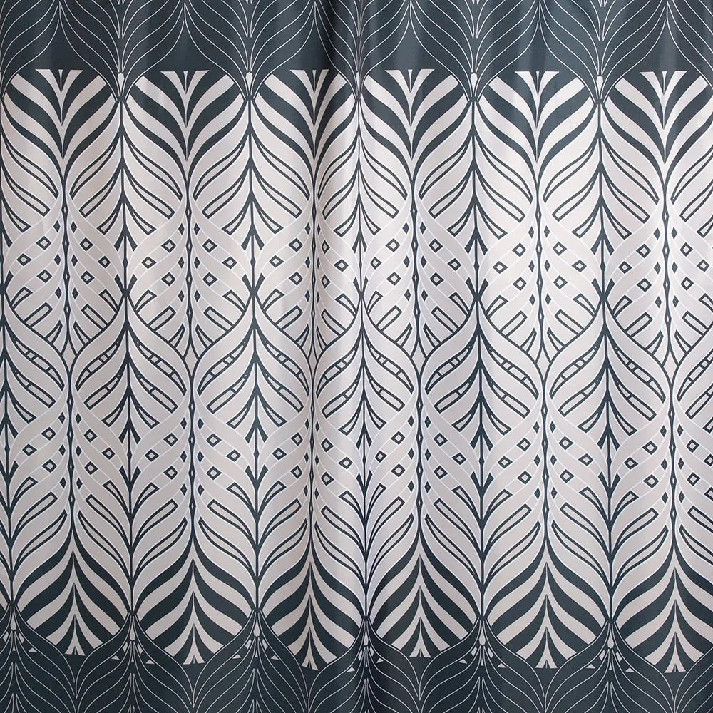Harman Reinforced Grommet 'Peacock' Shower Curtain (Black)