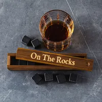 KSP On the Rocks 'Walnut' Marble Whisky Stones with  Box - S/9