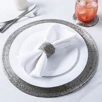 KSP Glitz Beaded Placemat (Silver)
