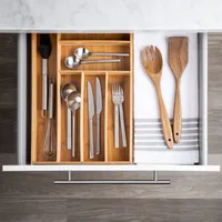 KSP Natura Bamboo Cutlery Tray 6-Slot (Natural) 46 x 30 x 5 cm