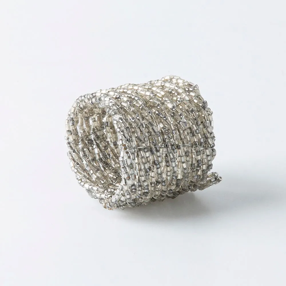 KSP Glitz Beaded Napkin Ring - Silver