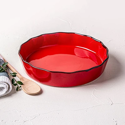 KSP Tuscana Round Fluted Pie Dish (Red)