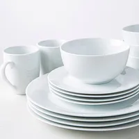 KSP Heirloom Porcelain Dinnerware - Set of 16 (White)