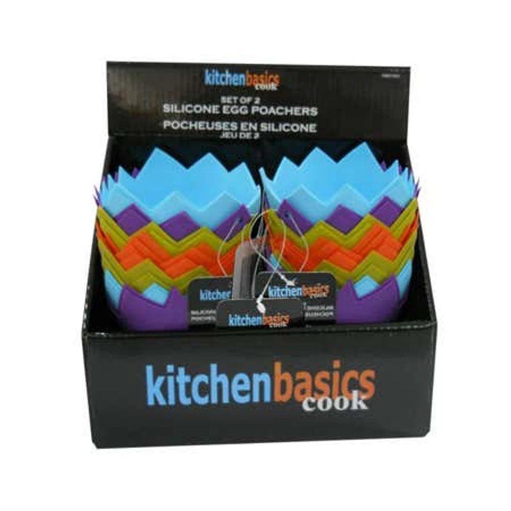 Kitchen Basics Cook Silicone Egg Poacher - Set of 2