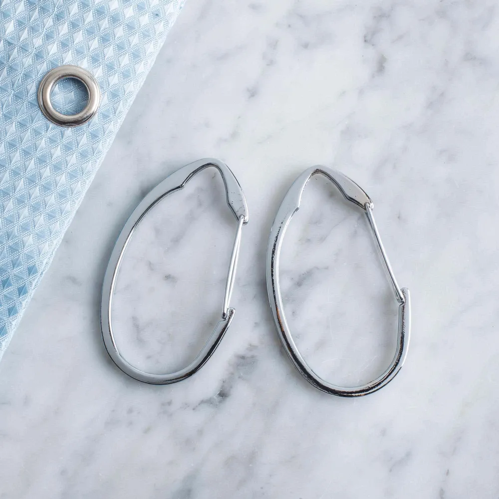 Splash Cinch Curtain Rings (Chrome) - Set of 12