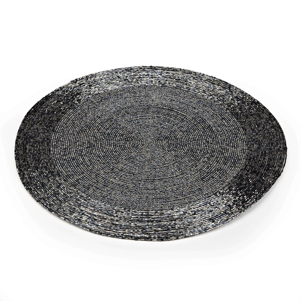 KSP Glitz Beaded Placemat (Pewter)