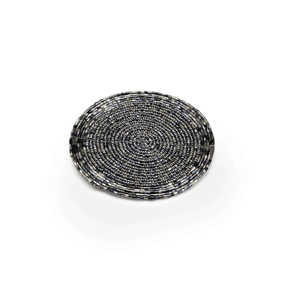 KSP Glitz Beaded Coaster (Pewter)