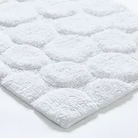 KSP Plush Pebble Anti-Skid Cotton Bathmat 20x32" (White)