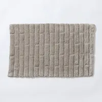 KSP Plush Tile Anti-Skid Cotton Bathmat 20x32" (Light Grey)