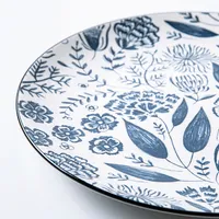 KSP Florence Porcelain Dinnerware - Set of 12 (Blue/White)