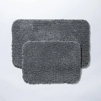 Harman Flow Plush Anti-Skid Bathmat 20x32" (Charcoal)