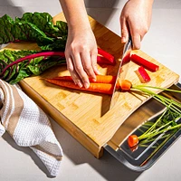 KSP Natura Bamboo Cutting Board with Scrap Tray