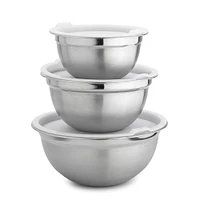 KSP Pro Chef Mixing Bowls with Plastic Lids - Set of 6