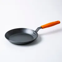 Lodge Seasoned Steel Cast Iron Skillet 10" Dia. (Black/Orange)