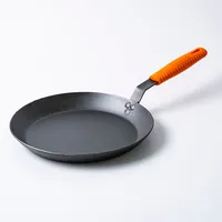 Lodge Seasoned Steel Cast Iron Skillet 12" Dia. (Black/Orange)