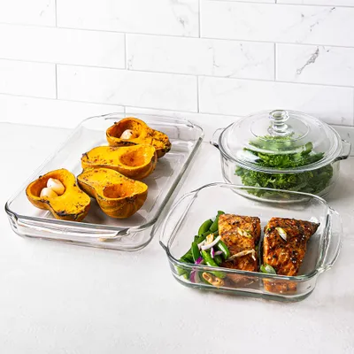 Libbey Baker's Basics Glass Bakeware Combo - Set of 4 (Clear)
