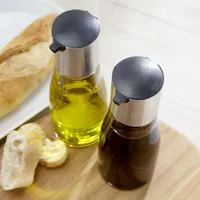 KSP Ascent Glass Oil & Vinegar - Set of 2 (Stainless Steel - Clear)