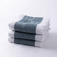 Harman Premium Quality 'Blocks' Kitchen Towel - Set/3 (Light Blue)