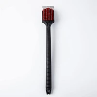 Better BBQ Grill Nylon Brush with Scraper 19" (Black/Red)