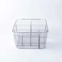 iDesign Clarity Divided Cosmetic Bin with Handles