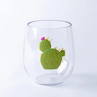 KSP Sip 'Cactus' Stemless Wine Glass 14oz. (Green)