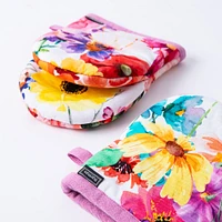 Harman Gourmet 'Mixed Floral' Cotton Mini Oven Mitt Set/2