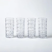 Godinger Radius Crystal-Cut Hi-Ball Glass - Set of 4 (13oz.)
