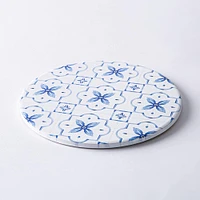 KSP Ceramica 'Positano' Printed Ceramic Trivet 20cm (Blue/White)