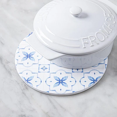 KSP Ceramica 'Positano' Printed Ceramic Trivet 20cm (Blue/White)