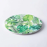 KSP Ceramica 'Palm Fern' Printed Ceramic Trivet 20cm (Green/White)