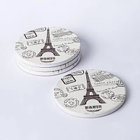 KSP Ceramica 'Paris' Printed Ceramic Coaster - Set of 4