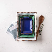 KSP Tuscana Fluted Bakeware Rect. Sml 20.5 x 16 x 6cm (Navy)
