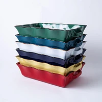 KSP Tuscana Fluted Bakeware Rect. Lrg 36.5x26x9cm  (Navy)