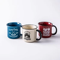 KSP Camper 'Campfires' Ceramic Mug 500ml (Off White)