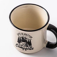 KSP Camper 'Campfires' Ceramic Mug 500ml (Off White)