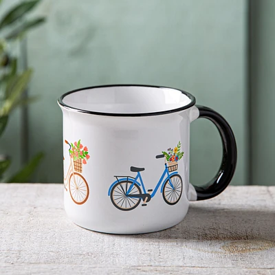 KSP Camper 'Bicycle' Ceramic Mug 500ml (White)
