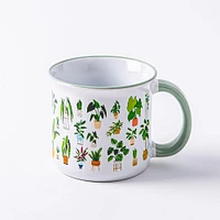 KSP Camper 'Plants' Ceramic Mug 500ml (White)