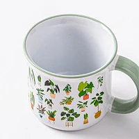 KSP Camper 'Plants' Ceramic Mug 500ml (White)